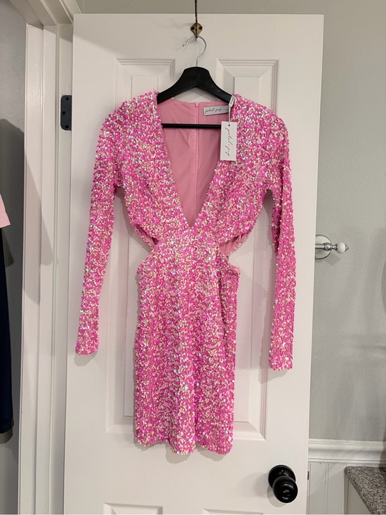 Petal & Pup Dresses & Skirts - Petal & Pup Kelly Berry Pink Sequin Velvet Cutout Mini Dress Small NWT